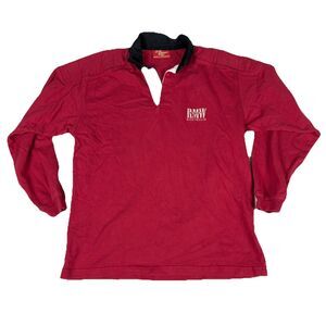 Vintage RM Williams Rugby Polo Shirt Mens S Red Padded Shoulders RMW